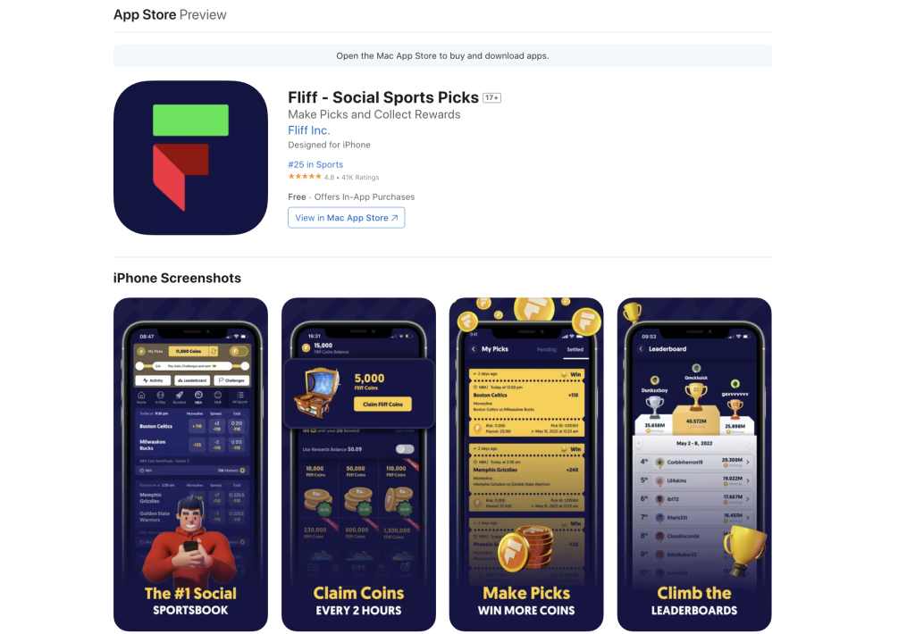 Fliff App Store Screenshot